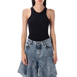 Alaïa Sculpting-Rib Jersey Bodysuit - NWT